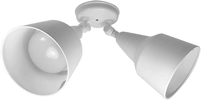 NICOR Lighting 300W White Double Cone Adjustable Security Flood Light (11122)