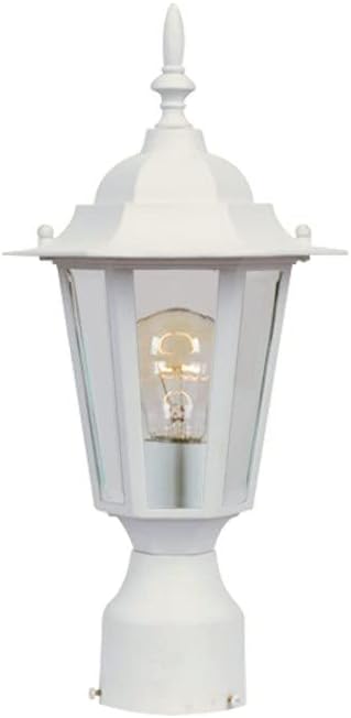 Maxim Lighting 3001CLWT Cast-1 Light Outdoor Pole/Post Mount in Early American Style-7 Inches Wide by 16 inches high Finish Color: White