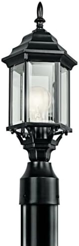 Kichler 49256BK Chesapeake Outdoor Post Mount 1-Light Black