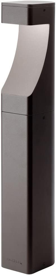 Kichler 12 Volt Bollard Path Light in Textured Architectural Bronze Finish for Pathways Sidewalks and Planting Beds 15848AZT
