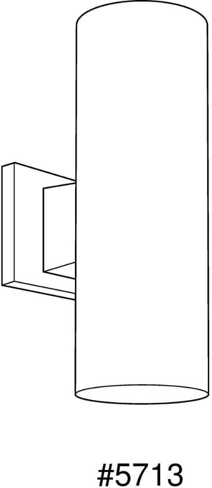 Progress Lighting 5-Inch Cylinder Outdoor Wall Sconce 2-Light Modern Wall Mount Up and Down Lights Interior and Exterior Lighting for Home or Porch Polycarbonate Construction White (P5713-30)