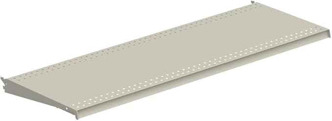 Lozier TL Shelf - Retail Display Shelving - Compatible Gondola Shelving Units - Product Shelves for All Commercial Business Types - 4' Width x 13 Depth (White)