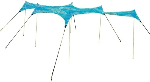 Neso Party Tent 8 Ft Height 11X22 Ft 23 Pounds Canopy Event Tent for On and Off The Beach (Aqua Fronds)
