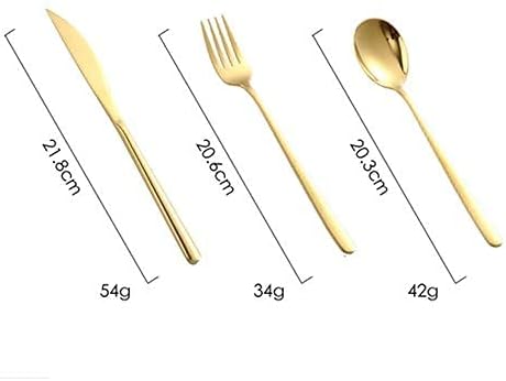 12-Piece Cutlery Silverware Set Stainless Steel Flatware Service for 4 Cutlery Include Knife/Fork/Spoon Mirror Polished Dishwasher(Gold)