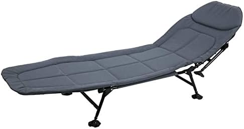 Folding Chair Outdoor Indoor Lounge Chair Reclining Camping Foldable Sleeping Bed Adjustable Lounge