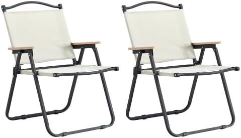 Camping Chairs 2-Piece Folding Outdoor Chair for Picnic Camp Beach Wedding Backyard BBQ Party Patio RV Heavy Duty Portable Chairs for Adults Teens