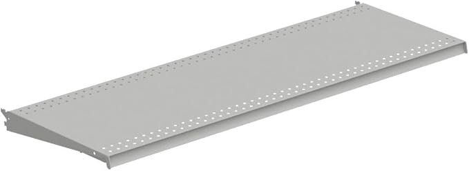 Lozier TL Shelf - Retail Display Shelving - Compatible Gondola Shelving Units - Product Shelves for All Commercial Business Types - 3' Width x 16 Depth (Silver)