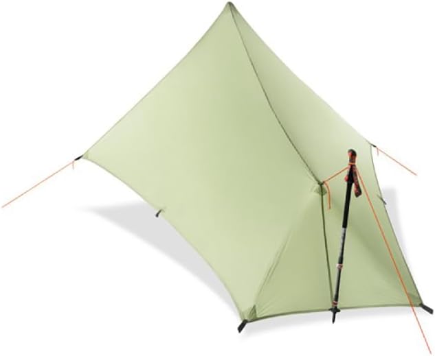 Ultralight Tarp TentOutdoor Mini Tarp for 1 Person 20D Double Silcone Nylon Poless Tent for CampingBackpackingTrekking