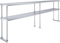 Worktable with Double OverShelf Stainless Steel NSF (96 in. Long x 12 in. Deep)