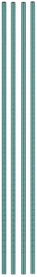 Set of 4 Posts | Heavy Duty | Utility Shelving Units - Commercial Wire Shelf Shelving Posts Adjustable shelvingNSF Chrome Post - Durable Corrosion-Resistant Easy Assembly Adjustable (Green 54H)