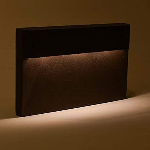 MarsLG Surface Mount Ultra Thin Low Voltage Outdoor Landscape Cast Aluminum LED Deck Light 12V AC/DC 3W (6-Pack) Bronze Finish 36DK03B-12Vx6