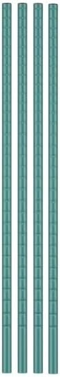 Set of 4 Posts | Heavy Duty | Utility Shelving Units - Commercial Wire Shelf Shelving Posts Adjustable shelvingNSF Chrome Post - Durable Corrosion-Resistant Easy Assembly Adjustable (Green 34H)