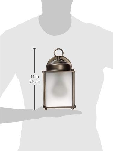 Generation Lighting 8592001-965 New Castle One Light Outdoor Wall Lantern Antique Brushed Nickel Finish