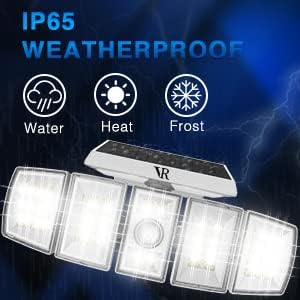 Solar Lights Outdoor Motion Sensor - 400% Brighter 7000K 3000LM 5 Levels Brightness 3 Lighting Modes 2400mAh 360° Wide Angle Illumination IP65 Waterproof Solar Flood Lights