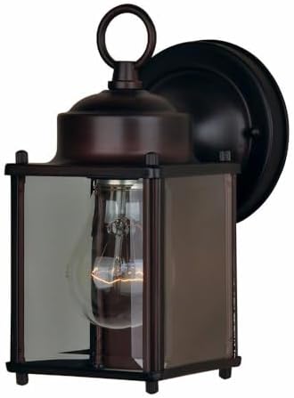 Maxim 6879CLOI Side Door Clear Glass Outdoor Wall Sconce 1-Light 60 Watt 8H x 5W Oil Rubbed Bronze