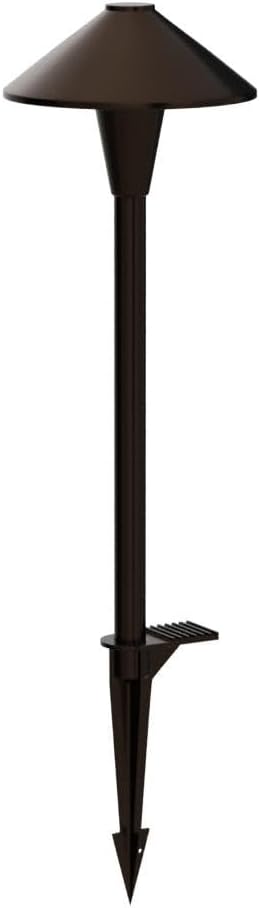 LEONLITE Update 5CCT Low Voltage Pathway Lights LED Landscape Path Lights 1800/2700/3000/4000/5000K Flat Cone Head 12-24V AC/DC IP65 Outdoor Walkway Light Oil Rubbed Bronze Aluminum Pack of 6