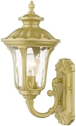 Livex Lighting 7850-33 Oxford Outdoor Small Wall Lantern Soft Gold