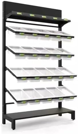 Store Display Rack Wall Mounted Storage Rack Supermarket Convenience StoreSupermarket Vegetable &amp Fruit Display Shelf - Storage Rack Organizer for Kitchen Pantry &amp Retail - Versatile Food