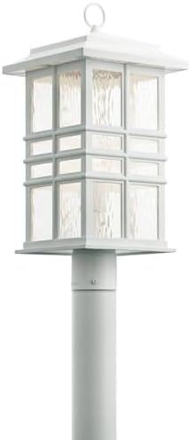 Kichler 49832WH Craftsman/Mission One Light Outdoor Post Mount from Beacon Square Collection in White Finish