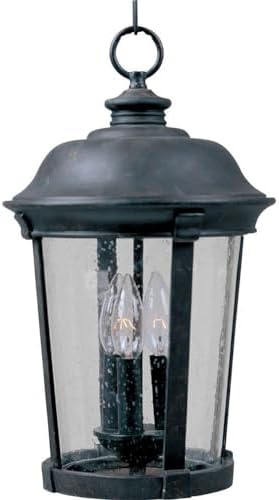Maxim Lighting 3028CDBZ Dover DC-Three Light Outdoor Hanging Lantern in Mediterranean style-10 Inches Wide by 17 inches high