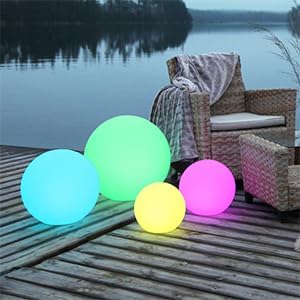 16-inch LED Globe Orb Light Rechargeable Glowing Ball Light w/Remote Dimmable RGB Color Changing Glowing Orb for Kid Adult Waterproof Light Up Ball Night Light Mood Lamp for Home Garden Patio Party
