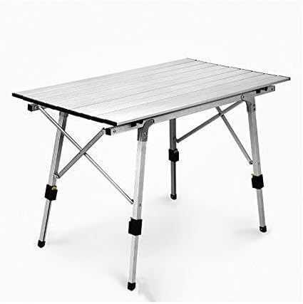Outdoor Folding Table – Aluminum Alloy Picnic Table Lightweight &amp Waterproof for Camping Beach Hiking BBQ Travel – Portable Desk 90x53cm