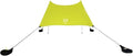 Neso Gigante Portable Beach Tent Sun Shelter - Lightweight Beach Shade Canopy - Easy Setup for Family Outings - Patented Reinforced Corners - UPF 50+ Sun Protection - 8ft Tall 11 x 11ft - Lemon