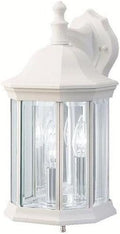 Kichler Chesapeake 14.75 3 Light Outdoor Wall Light with Clear Beveled Glass in White