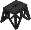 Tactical Folding Step Stool Portable Small Chair Collapsible for KitchenHiking Stool Backpacking Camping Fishing and Hunting (Black)