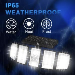 Solar Lights Outdoor Motion Sensor - 400% Brighter 7000K 3000LM 5 Levels Brightness 3 Lighting Modes 2400mAh 360° Wide Angle Illumination IP65 Waterproof Solar Flood LightsBlack