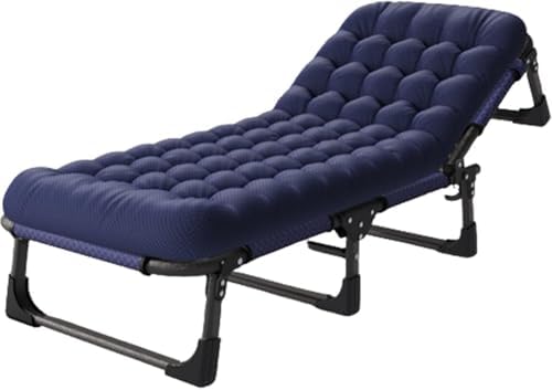 Portable Folding Camping Cot Adjustable 5-Position Sun Lounger Chair Outdoor Beach Pool Patio Lounge Lightweight Camping Bed for Sun Tanning Lawn Relaxation (Color: F)