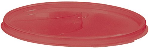 Carlisle FoodService Products Storplus Round Food Storage Container Lid with Stackable Design for Catering Buffets Restaurants Polypropylene (Pp) 6 To 8 Quarts Red (Pack of 12)