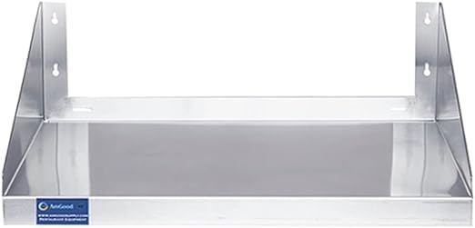 Premium Quality Stainless Steel Wall Shelf with Side Guards | Commercial Metal Shelving | | NSF Certified | (24 Long x 12 Deep)