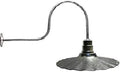 AGB102-AR20-GALVENIZE Radial Wave Steel Dome 29 Gooseneck Barn Light - Outdoor Dome with Incandescent Downlight | Wall-Mount Fixture Gardens Pathways &amp Outdoor Living Spaces