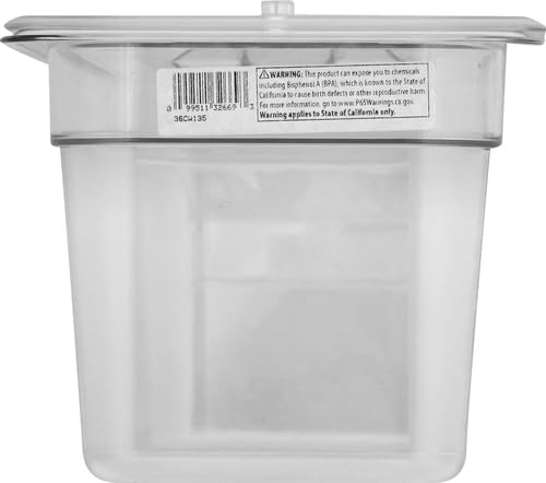 Cambro Clear Food Pan Third Size (6-15/16 x 12-3/4) - 6