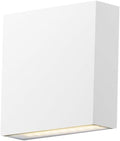 ET2 Brik-8W 2 LED Outdoor Wall Mount-4.75 Inches Wide by 4.75 inches high-White Finish