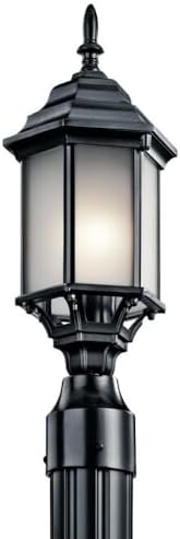 Kichler 49256BK Chesapeake Outdoor Post Mount 1-Light Black