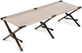 Portable Folding Adult BedCamping Cot Folding Camping Bed for Adults Portable Single Camping Cot Tent Bed Ultralight Comfortable Camp Bed Wood Frame Include Storage Bag for Indoor Out