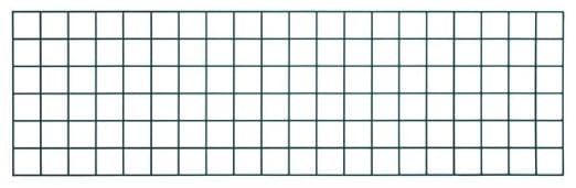 Quantum SG-1860P 60 Epoxy Coated Store Grid Wire Panel | Wall Mounted Display Shelves with 3 x 3 Openings for Commercial Restaurant Kitchen Garage | 60W x 18H Green NSF (Brackets Not Included)