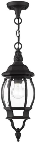1 Light Black Outdoor Chain Lantern
