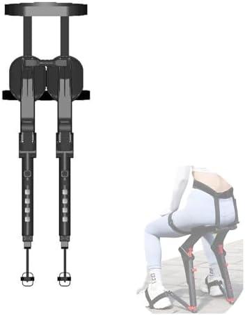 Adjustable Wearable Invisible Chair Exoskeleton Portable Camping Stool with 5 Height Settings Comfortable Chairless Design for Anywhere Use Lightweight and Convenient