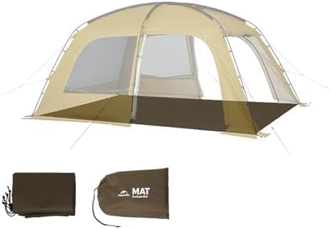 Naturehike Dune Hot Tent with Stove Jack 117 sq ft 4 Seasons Camping Tent 2-4 Person Waterproof Large Tent for Family Car Camping Picnic Fishing 6 Person