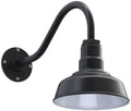 AGB101-10-AS8 MAT Black - Standard Barn Light with Gooseneck Arm | Outdoor LED Lights Classic Floodlight Design for Barn Lights Outdoor Durable Metal Construction Energy-Efficient