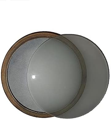 In-Ground Well Light Fixture Starter Kit – Fixture Housing with Solid Brass Louvered Trim Cover – Includes Adjustable Gimbal Clear Lens &amp Socket (Open Window Well Light Cover Only)