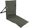 Walfront Folding Beach Lounger 600D Oxford Cloth Compact Beach Lounge Chair for Adults Outdoor Camping (OD Green)