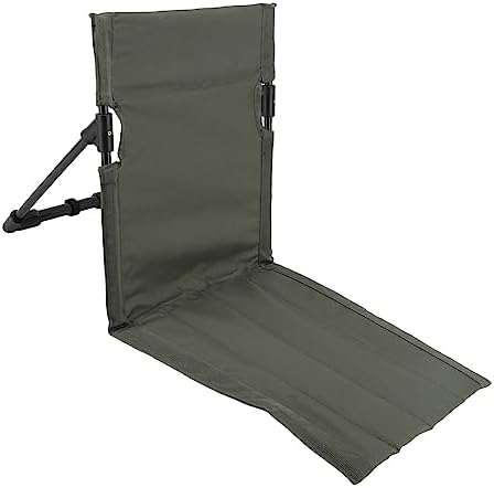 Walfront Folding Beach Lounger 600D Oxford Cloth Compact Beach Lounge Chair for Adults Outdoor Camping (OD Green)