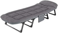 Portable Folding Adult BedCamping Cot Folding Camp Beds Heavy Duty Camping Bed with Mattress Height Adjustable Sleeping Cot Outdoor Travel Office Portable Camping Cot for Sleeping F