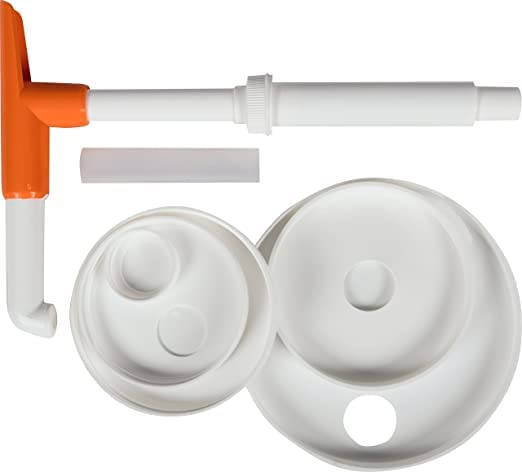 San Jamar Plastic Sauce Mega Pump and Pump Kit 6 Pieces White 12 x 12 x 6 inches 7.05 Ounces