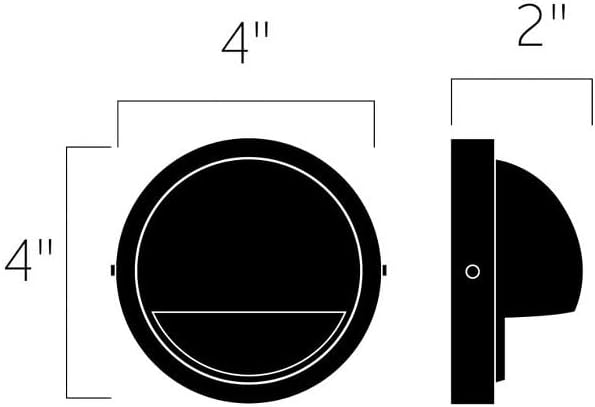 Kichler 15764WHT30R Half Moon LED Deck Light
