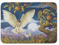 19 x 27 in. Barn Owl in The Apple Orchard Machine Washable Memory Foam Mat